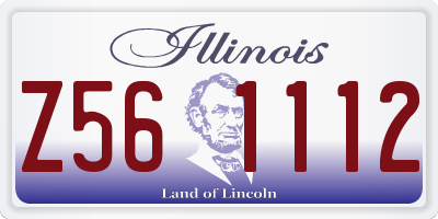 IL license plate Z561112