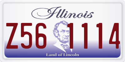 IL license plate Z561114