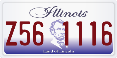 IL license plate Z561116