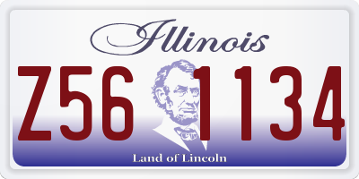 IL license plate Z561134