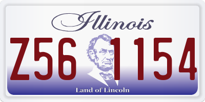 IL license plate Z561154