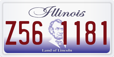 IL license plate Z561181