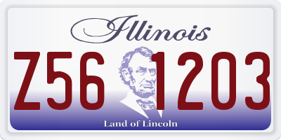 IL license plate Z561203
