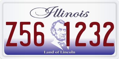 IL license plate Z561232