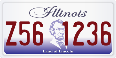 IL license plate Z561236