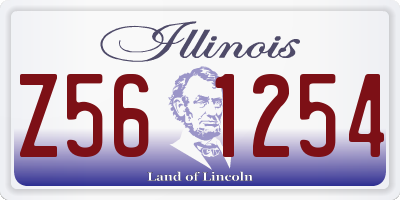 IL license plate Z561254