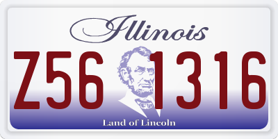 IL license plate Z561316