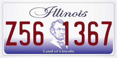 IL license plate Z561367
