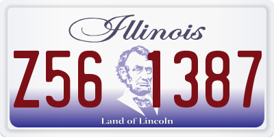 IL license plate Z561387