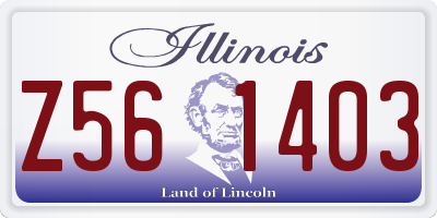 IL license plate Z561403