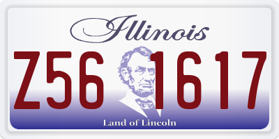 IL license plate Z561617