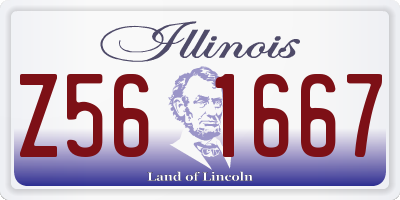 IL license plate Z561667