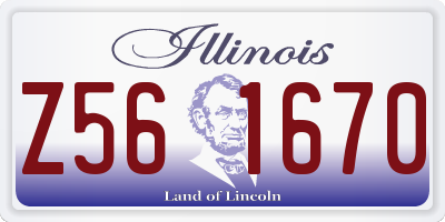 IL license plate Z561670