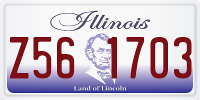 IL license plate Z561703