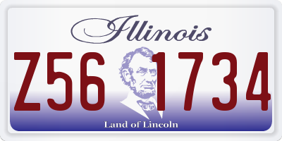 IL license plate Z561734