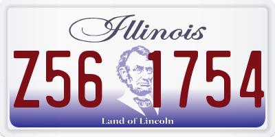 IL license plate Z561754