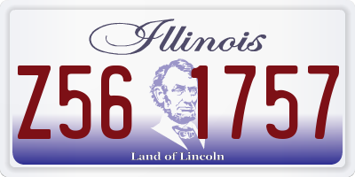 IL license plate Z561757