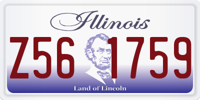 IL license plate Z561759