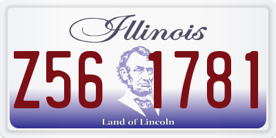 IL license plate Z561781