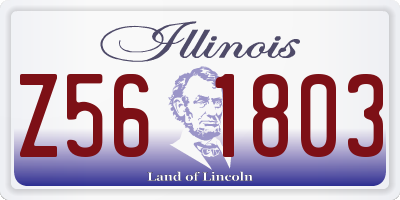 IL license plate Z561803