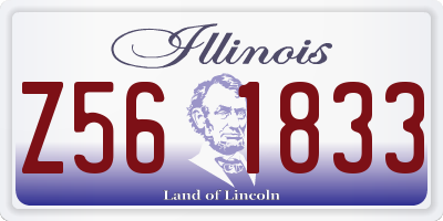 IL license plate Z561833