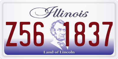 IL license plate Z561837