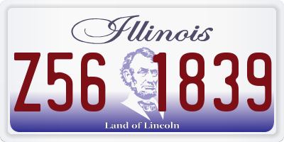 IL license plate Z561839