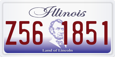 IL license plate Z561851