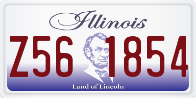 IL license plate Z561854