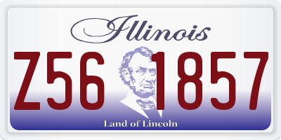 IL license plate Z561857
