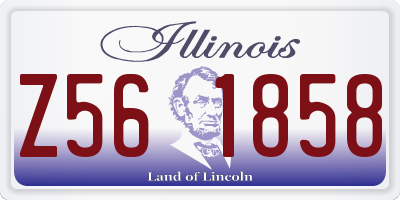 IL license plate Z561858