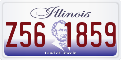 IL license plate Z561859