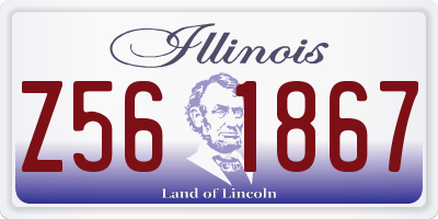 IL license plate Z561867