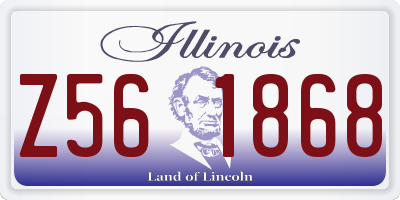 IL license plate Z561868