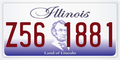 IL license plate Z561881