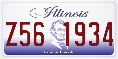IL license plate Z561934