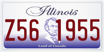 IL license plate Z561955