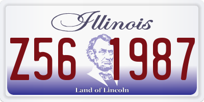 IL license plate Z561987