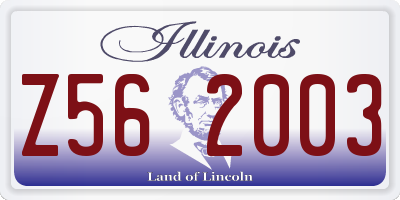 IL license plate Z562003