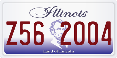 IL license plate Z562004