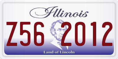 IL license plate Z562012