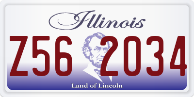 IL license plate Z562034
