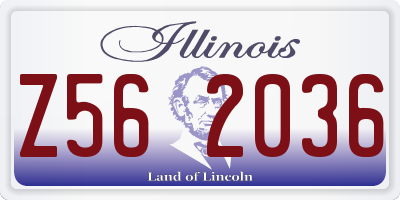 IL license plate Z562036