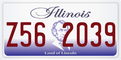 IL license plate Z562039