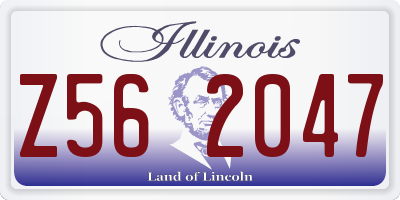 IL license plate Z562047
