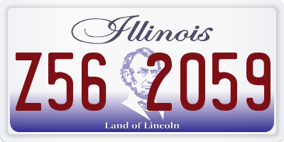 IL license plate Z562059