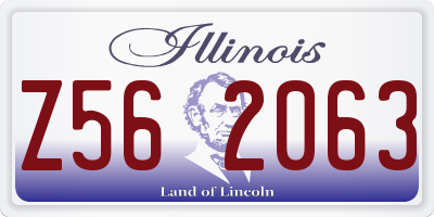 IL license plate Z562063