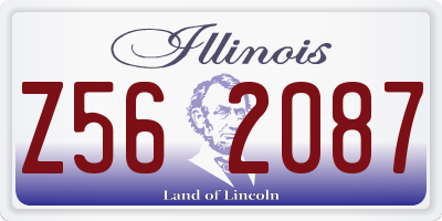 IL license plate Z562087