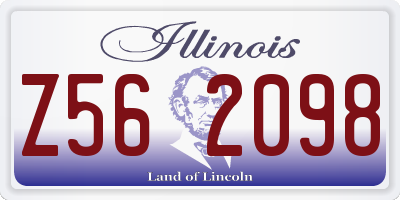 IL license plate Z562098