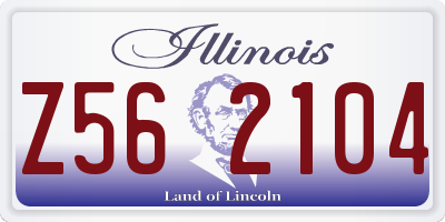 IL license plate Z562104